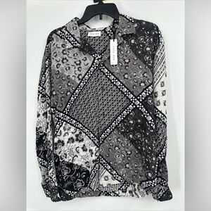 Raga Man Blocked Long Sleeve Shirt size M NEW